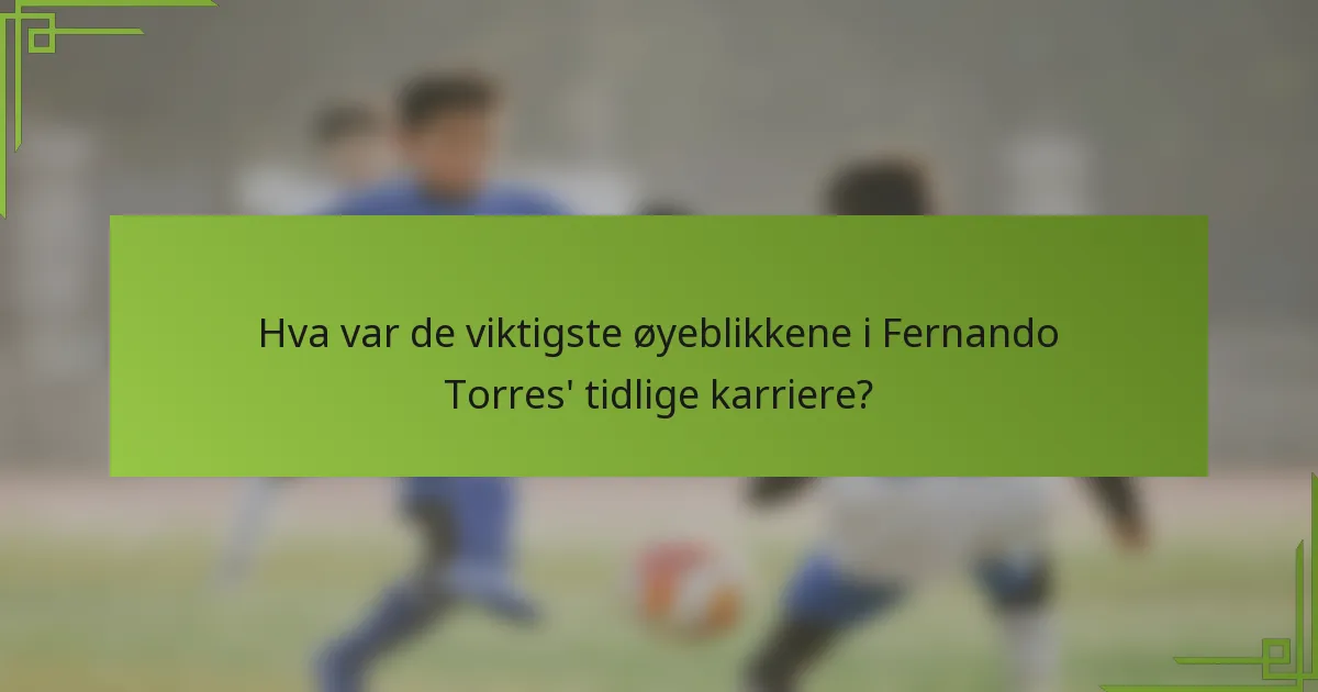 Hva var de viktigste øyeblikkene i Fernando Torres' tidlige karriere?